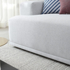 Simple Design Modular Straight Armrest Couch L Shape Grey Fabric Sofa Set Living Room