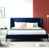Nordic High-Grade Navy Blue Velvet Super Soft Bed Frame