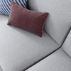 Simple Design Modular Straight Armrest Couch L Shape Grey Fabric Sofa Set Living Room
