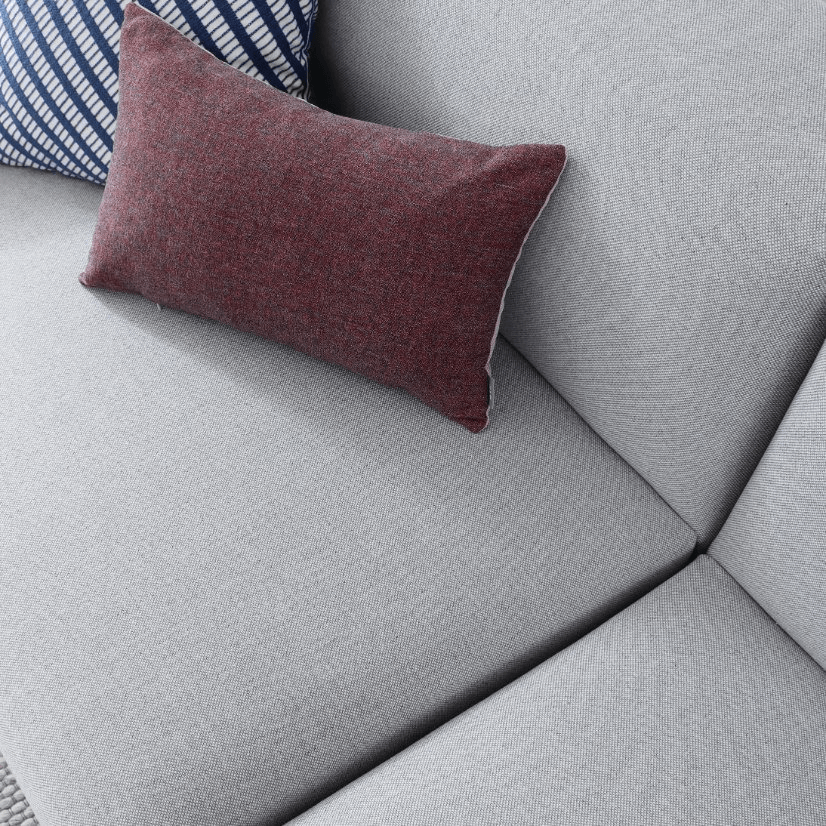 Simple Design Modular Straight Armrest Couch L Shape Grey Fabric Sofa Set Living Room
