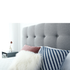 R05 Modern Bedroom Lenon Furniture King Microfiber Fabric Bed