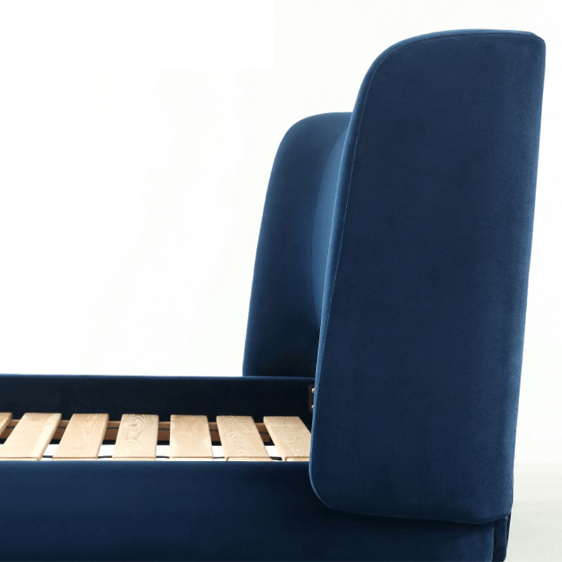 Nordic High-Grade Navy Blue Velvet Super Soft Bed Frame