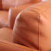 HYB-1002 Modern Furniture Orange Leisure Leather Sofa L Shape Couch For Living Room