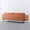HYB-1002 Modern Furniture Orange Leisure Leather Sofa L Shape Couch For Living Room