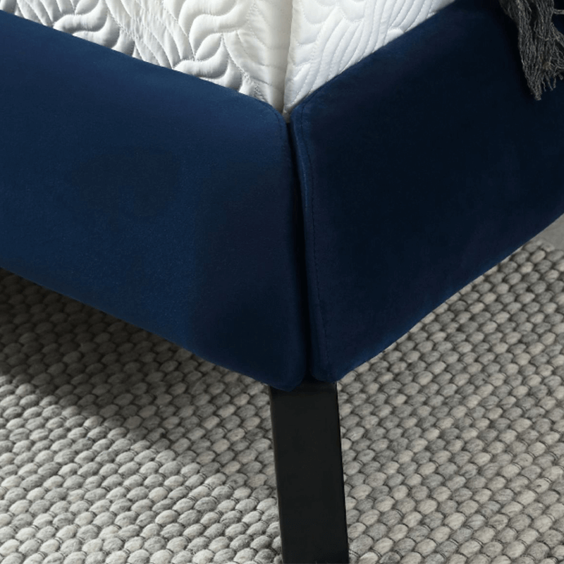 Nordic High-Grade Navy Blue Velvet Super Soft Bed Frame