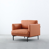 HYB-1002 Modern Furniture Orange Leisure Leather Sofa L Shape Couch For Living Room