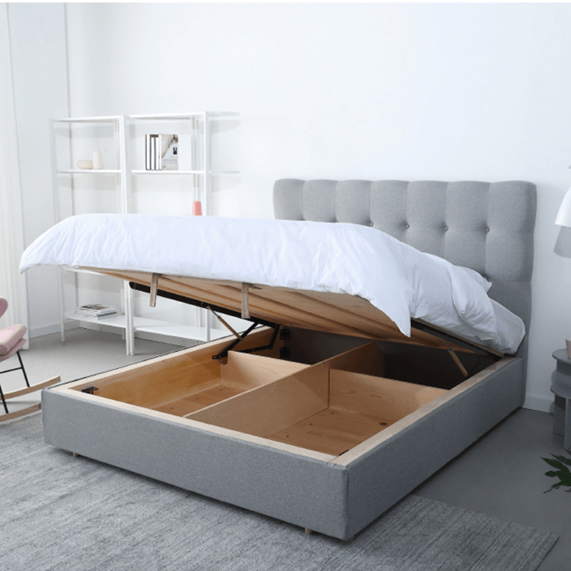 R05 Modern Bedroom Lenon Furniture King Microfiber Fabric Bed