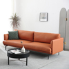 HYB-1002 Modern Furniture Orange Leisure Leather Sofa L Shape Couch For Living Room