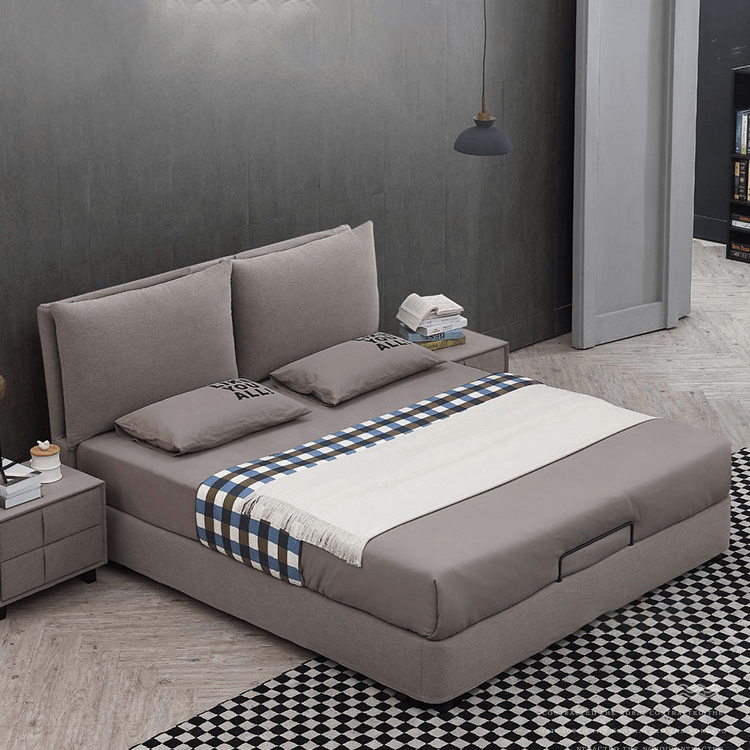 806 home furniture bedroom modern luxury beds fabric storage queen bed